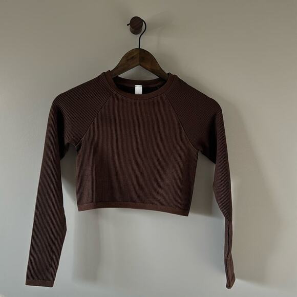 NWT OFFLINE BY AERIE LONG SLEEVE LOUNGE / WORKOUT CROP TOP SIZE SMALL - Picture 1 of 7